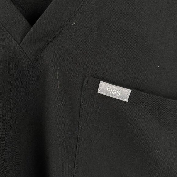 FIGS Scrub Set Sz XXL Catarina Scrub Top Kade Cargo Pants Black Technical - Picture 5 of 15